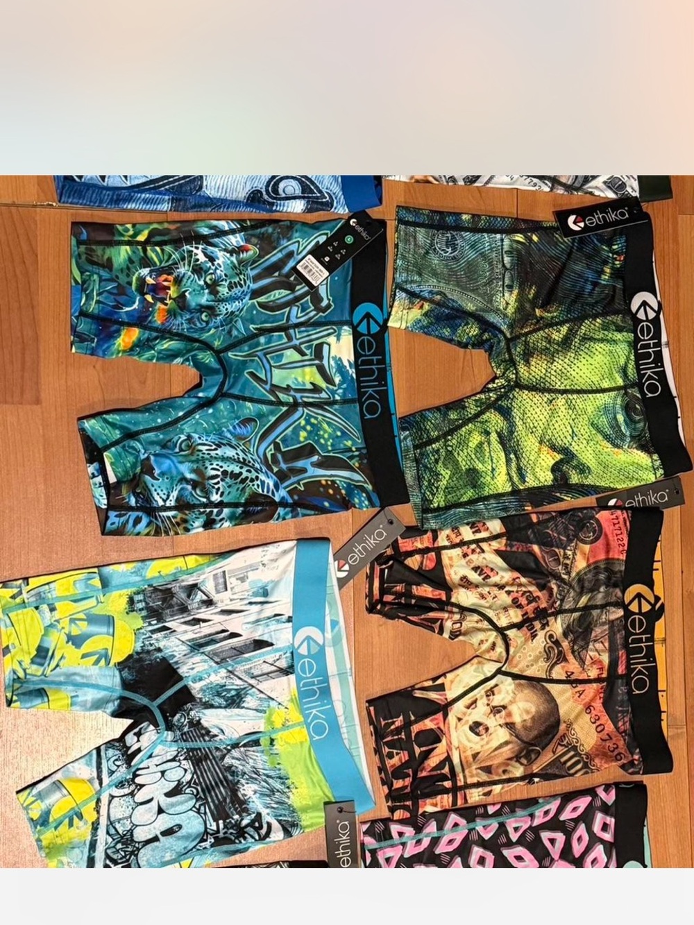 ethika Vibrant Graphic Boxer Briefs Pack - Teal, Lime, Yellow, Blue, Pink, Black